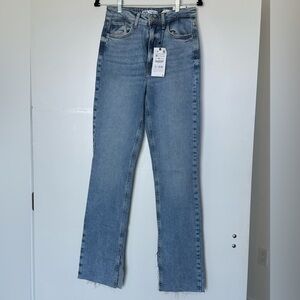 Zara Slim flate jeans with split hem